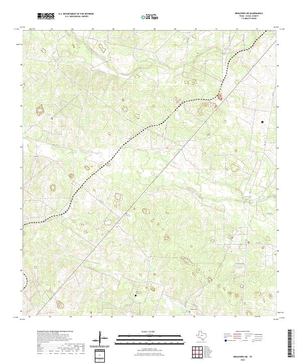 US Topo 7.5-minute map for Benavides NE TX