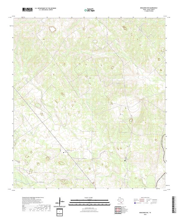 US Topo 7.5-minute map for Benavides NW TX
