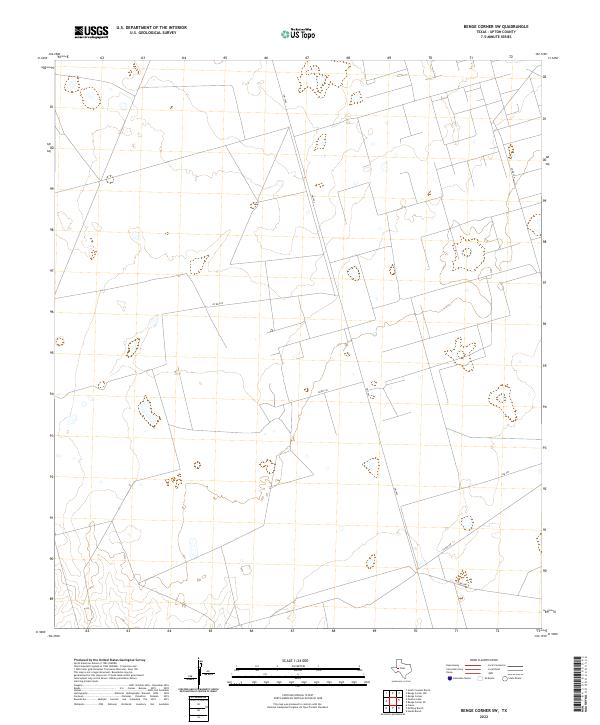 US Topo 7.5-minute map for Benge Corner SW TX