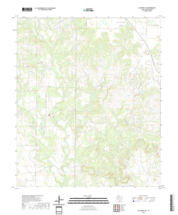 US Topo 7.5-minute map for Blackwell NE TX