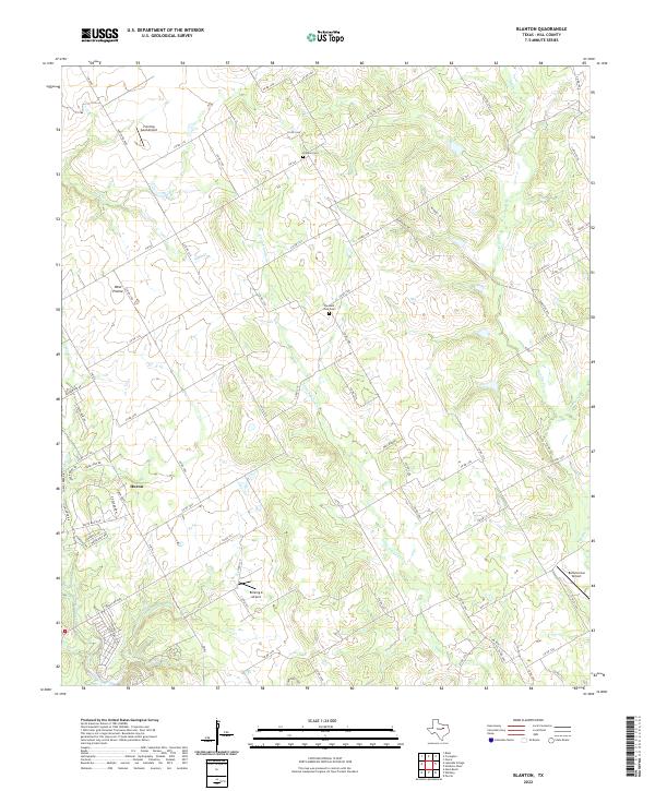 US Topo 7.5-minute map for Blanton TX