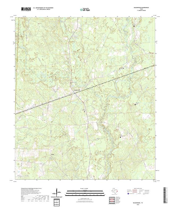 US Topo 7.5-minute map for Bleakwood TX