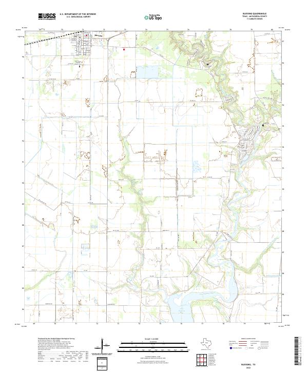 US Topo 7.5-minute map for Blessing TX