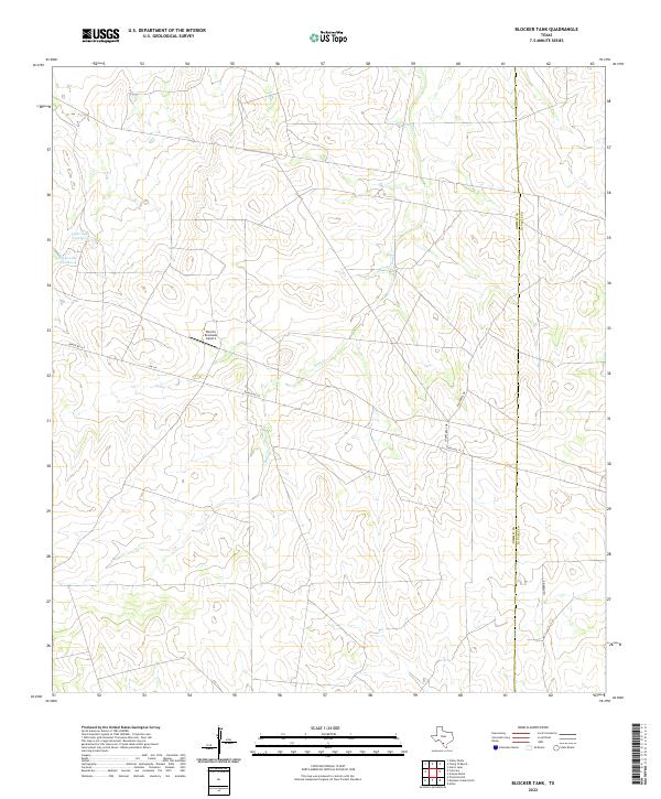 US Topo 7.5-minute map for Blocker Tank TX