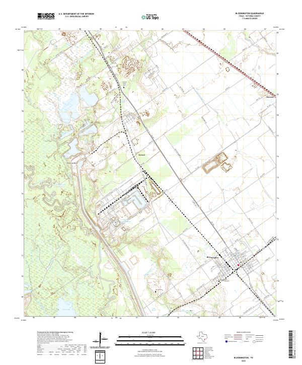 US Topo 7.5-minute map for Bloomington TX