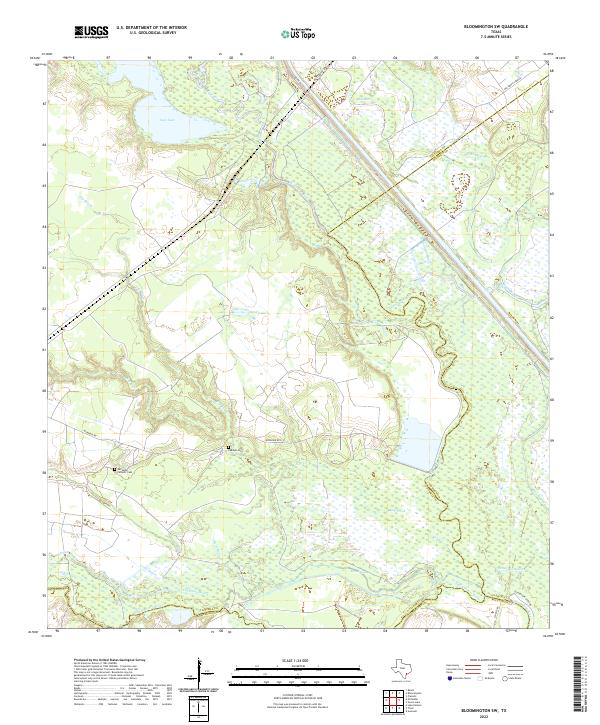 US Topo 7.5-minute map for Bloomington SW TX