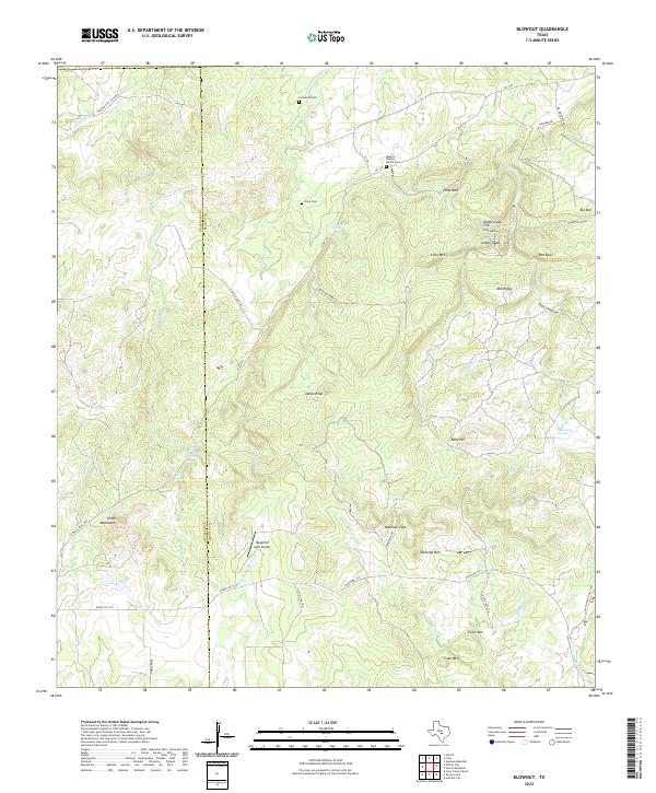 US Topo 7.5-minute map for Blowout TX