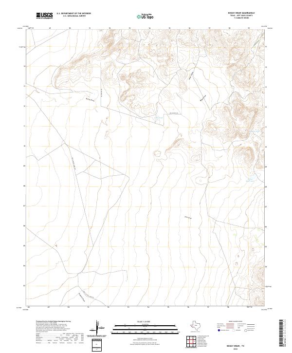 US Topo 7.5-minute map for Boggy Draw TX
