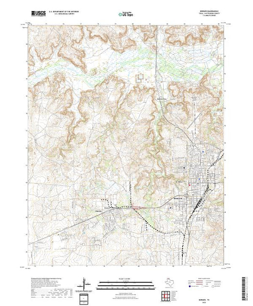 US Topo 7.5-minute map for Borger TX – American Map Store