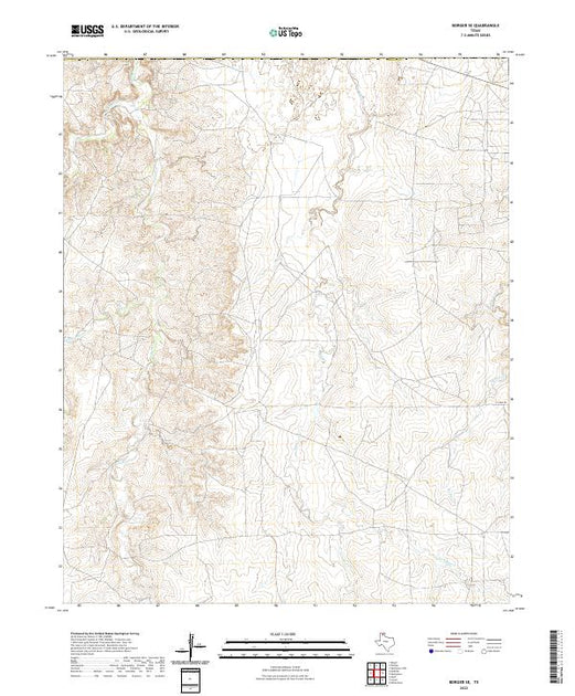 US Topo 7.5-minute map for Borger SE TX – American Map Store