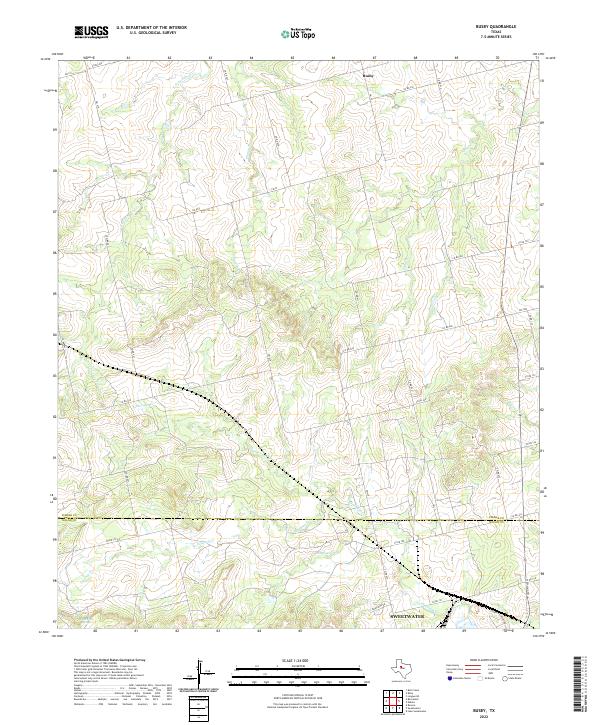 US Topo 7.5-minute map for Busby TX – American Map Store