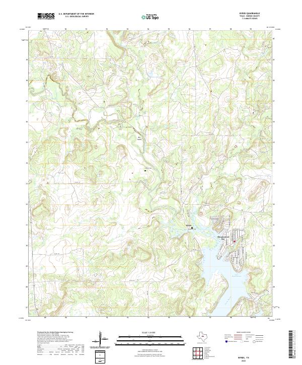 US Topo 7.5-minute map for Byrds TX