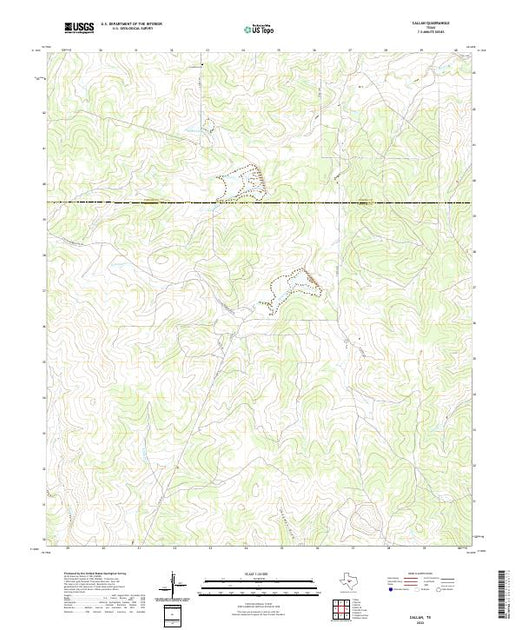 US Topo 7.5-minute map for Callan TX – American Map Store