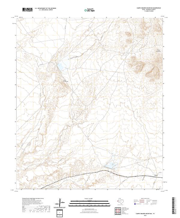 US Topo 7.5-minute map for Campo Grande Mountain TX