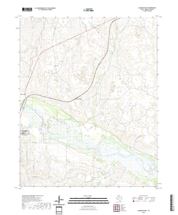US Topo 7.5-minute map for Canadian East TX