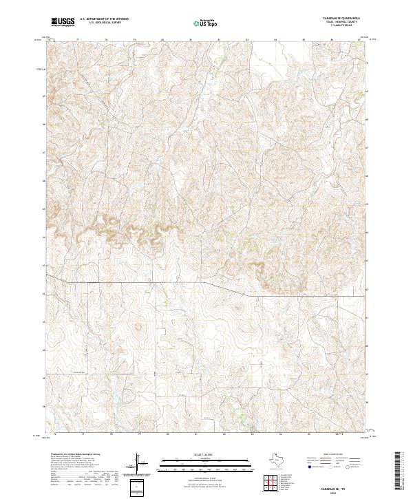 US Topo 7.5-minute map for Canadian SE TX
