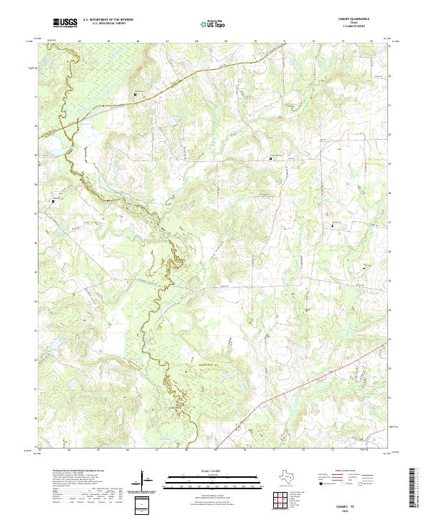 US Topo 7.5-minute map for Canary TX