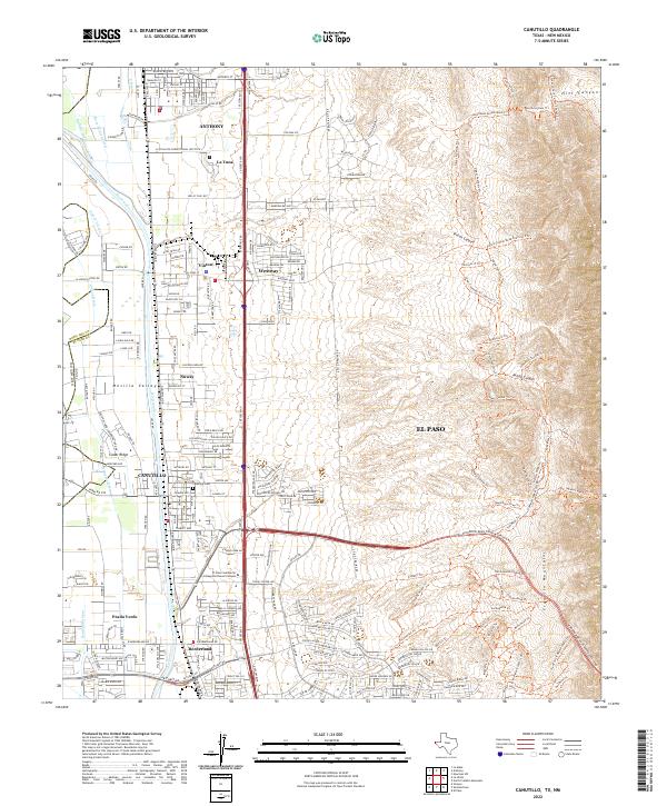 US Topo 7.5-minute map for Canutillo TXNM