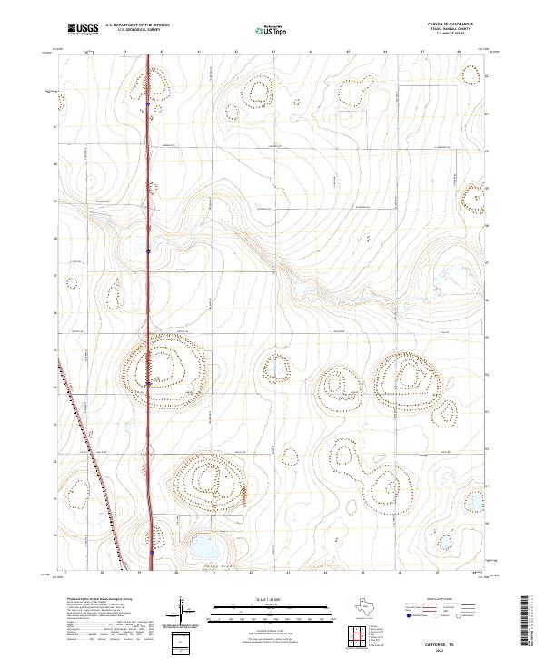US Topo 7.5-minute map for Canyon SE TX