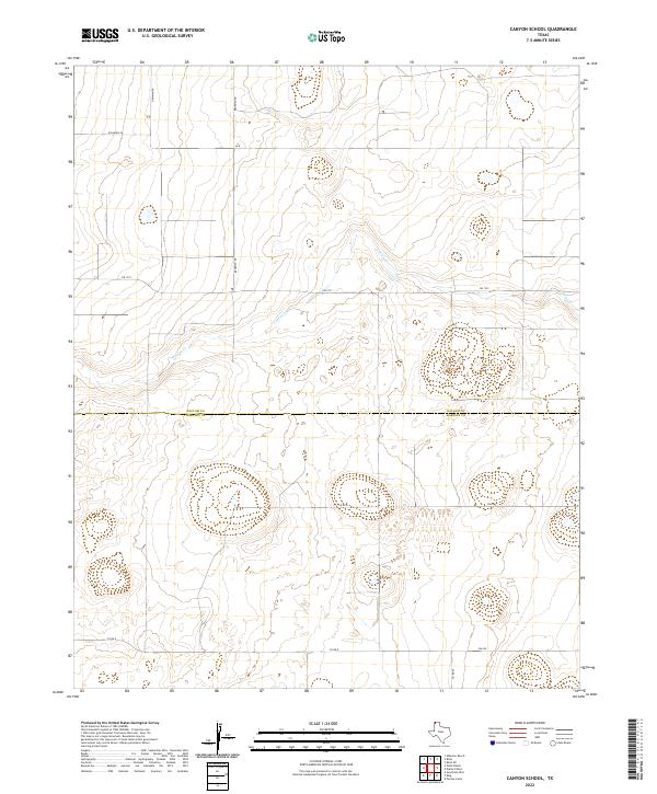 US Topo 7.5-minute map for Canyon School TX