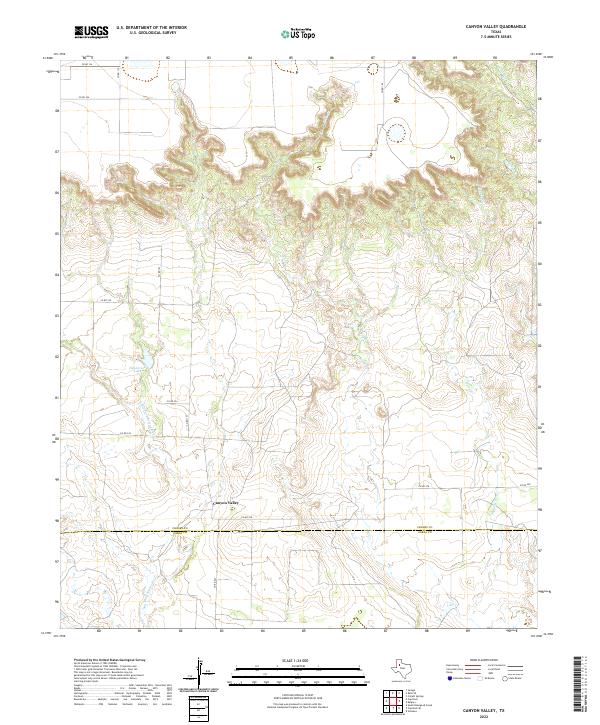 US Topo 7.5-minute map for Canyon Valley TX