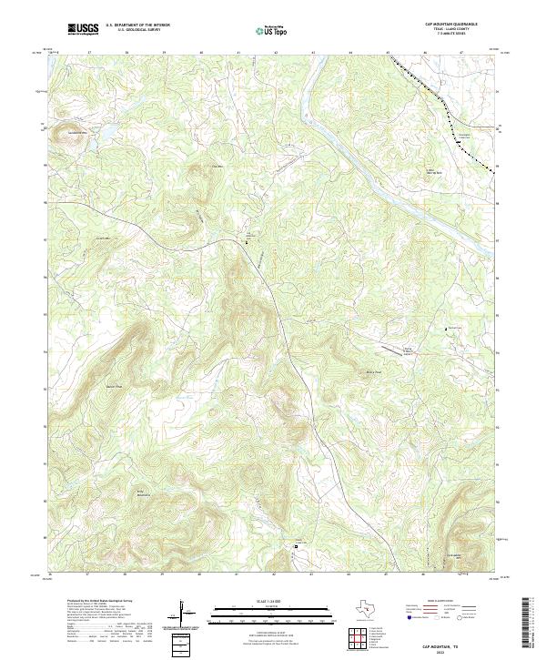 US Topo 7.5-minute map for Cap Mountain TX