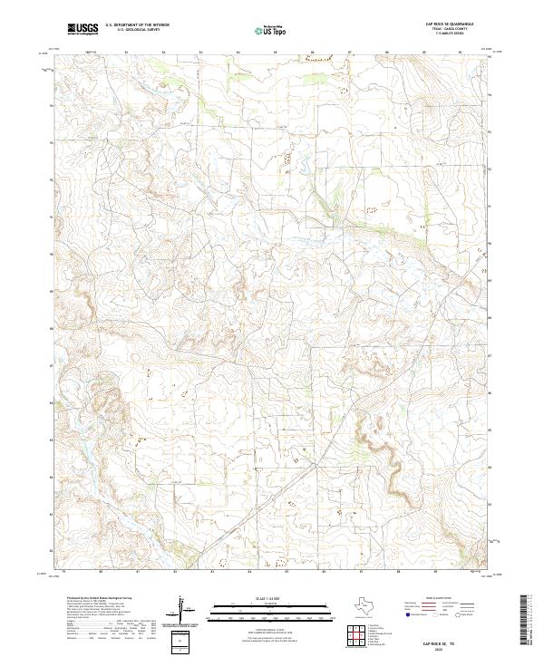 US Topo 7.5-minute map for Cap Rock SE TX