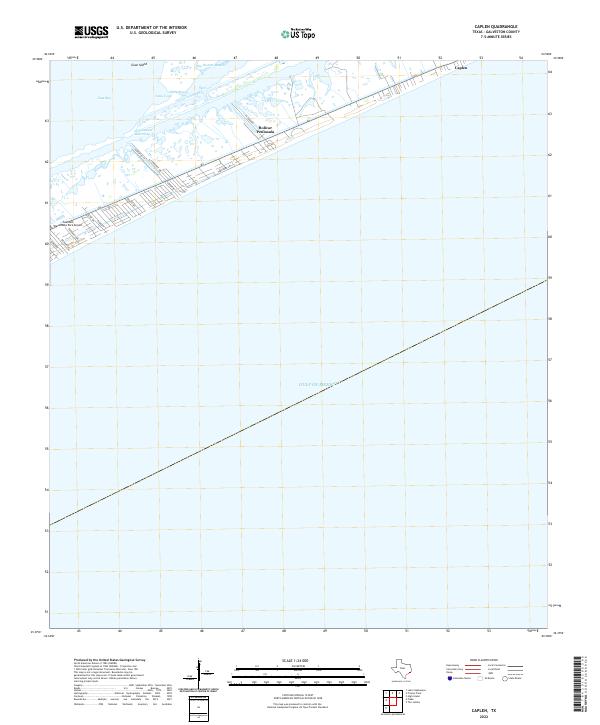 US Topo 7.5-minute map for Caplen TX