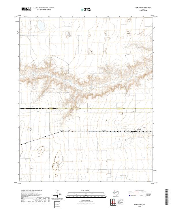US Topo 7.5-minute map for Capps Switch TX