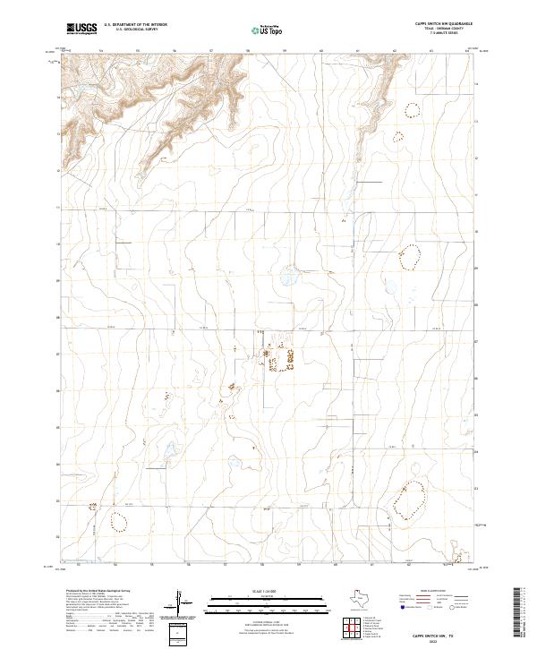 US Topo 7.5-minute map for Capps Switch NW TX