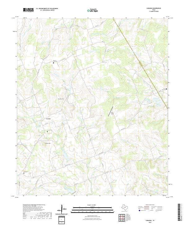 US Topo 7.5-minute map for Caradan TX