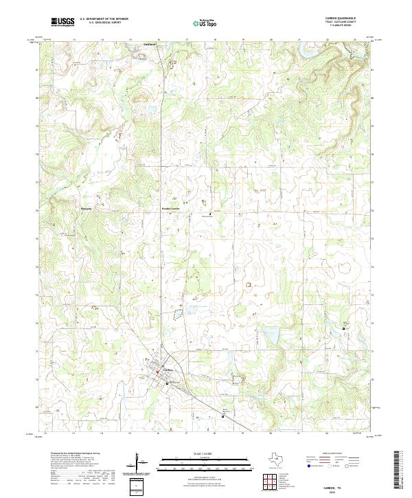 US Topo 7.5-minute map for Carbon TX