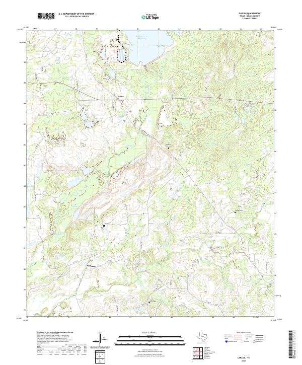 US Topo 7.5-minute map for Carlos TX