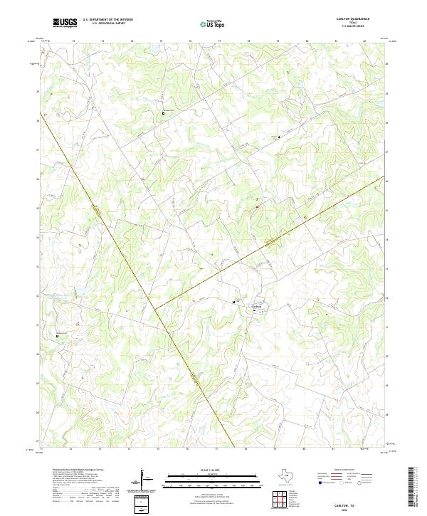 US Topo 7.5-minute map for Carlton TX