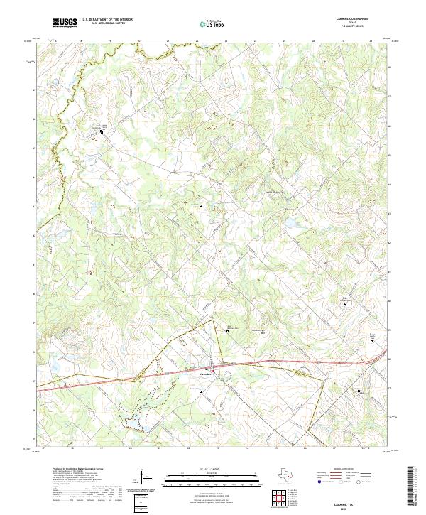 US Topo 7.5-minute map for Carmine TX