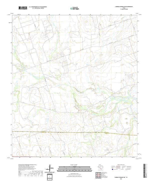 US Topo 7.5-minute map for Carrizo Springs NW TX