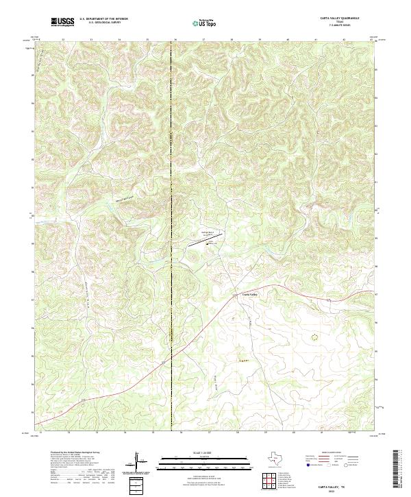 US Topo 7.5-minute map for Carta Valley TX