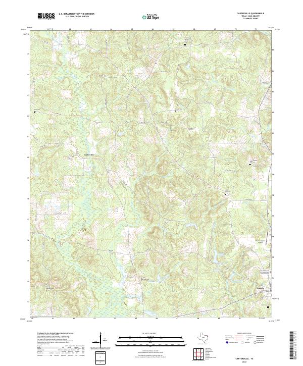US Topo 7.5-minute map for Carterville TX