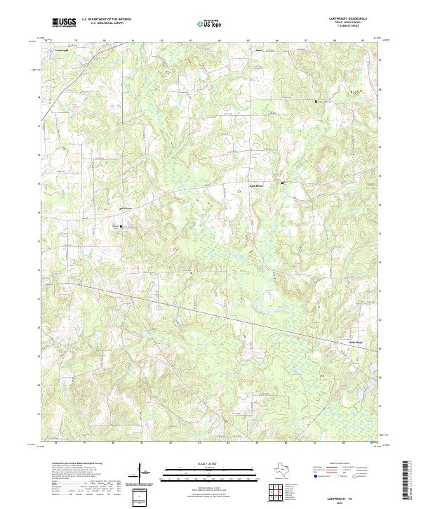 US Topo 7.5-minute map for Cartwright TX