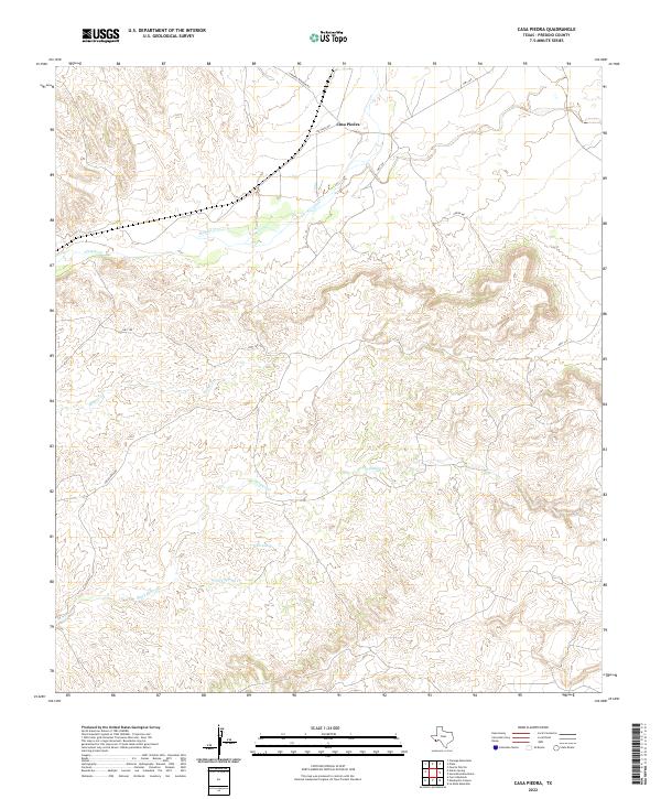 US Topo 7.5-minute map for Casa Piedra TX