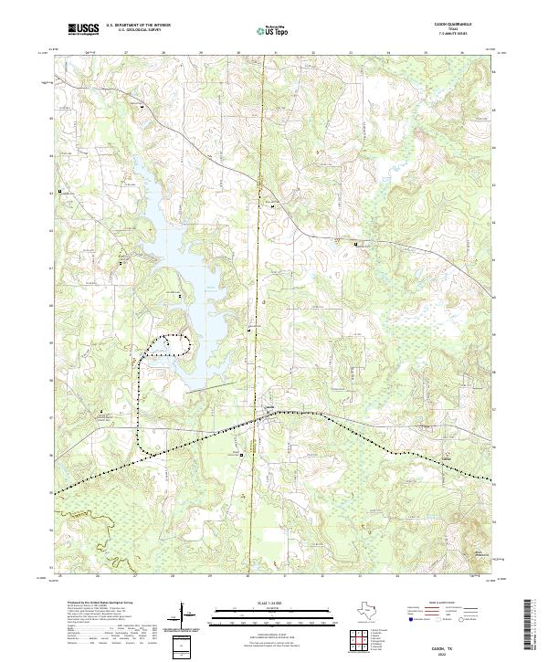 US Topo 7.5-minute map for Cason TX