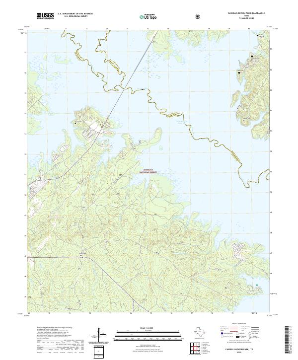 US Topo 7.5-minute map for Cassells-Boykin Park TX
