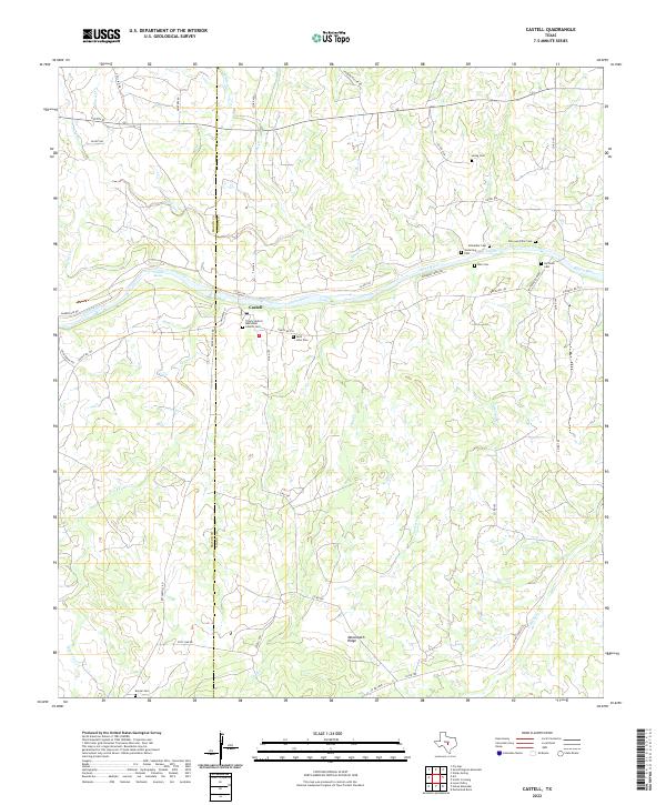 US Topo 7.5-minute map for Castell TX