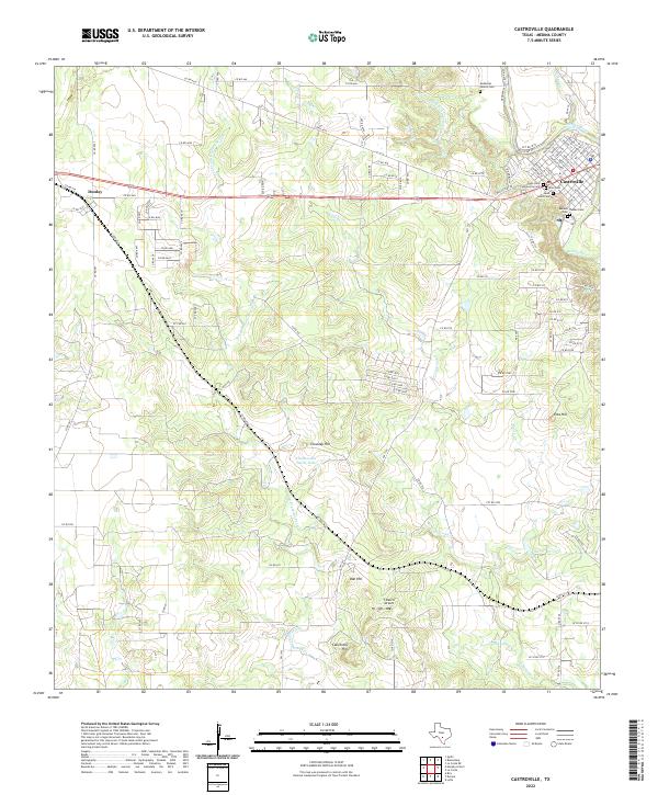 US Topo 7.5-minute map for Castroville TX