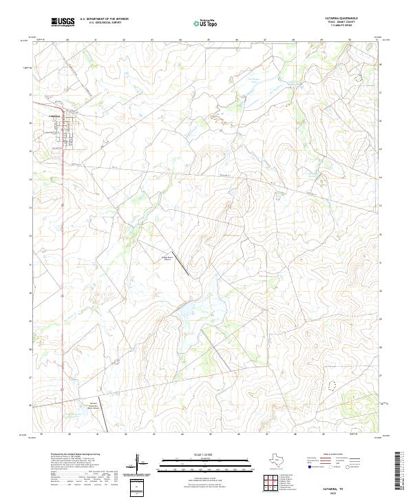 US Topo 7.5-minute map for Catarina TX