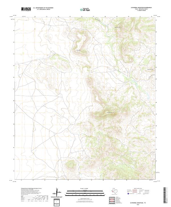 US Topo 7.5-minute map for Cathedral Mountain TX