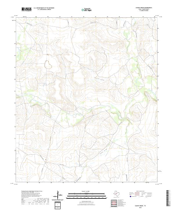 US Topo 7.5-minute map for Causey Draw TX