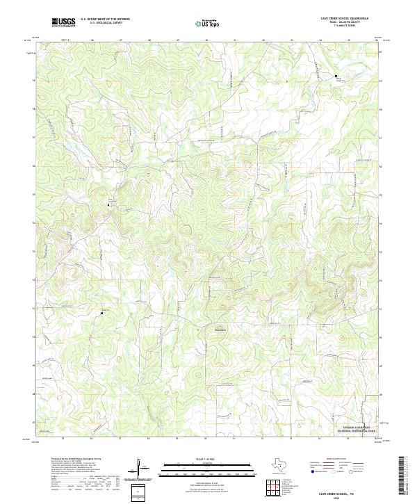 US Topo 7.5-minute map for Cave Creek School TX