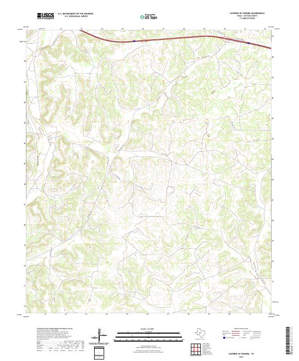 US Topo 7.5-minute map for Caverns of Sonora TX