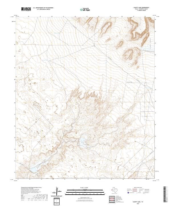 US Topo 7.5-minute map for Cavett Lake TX